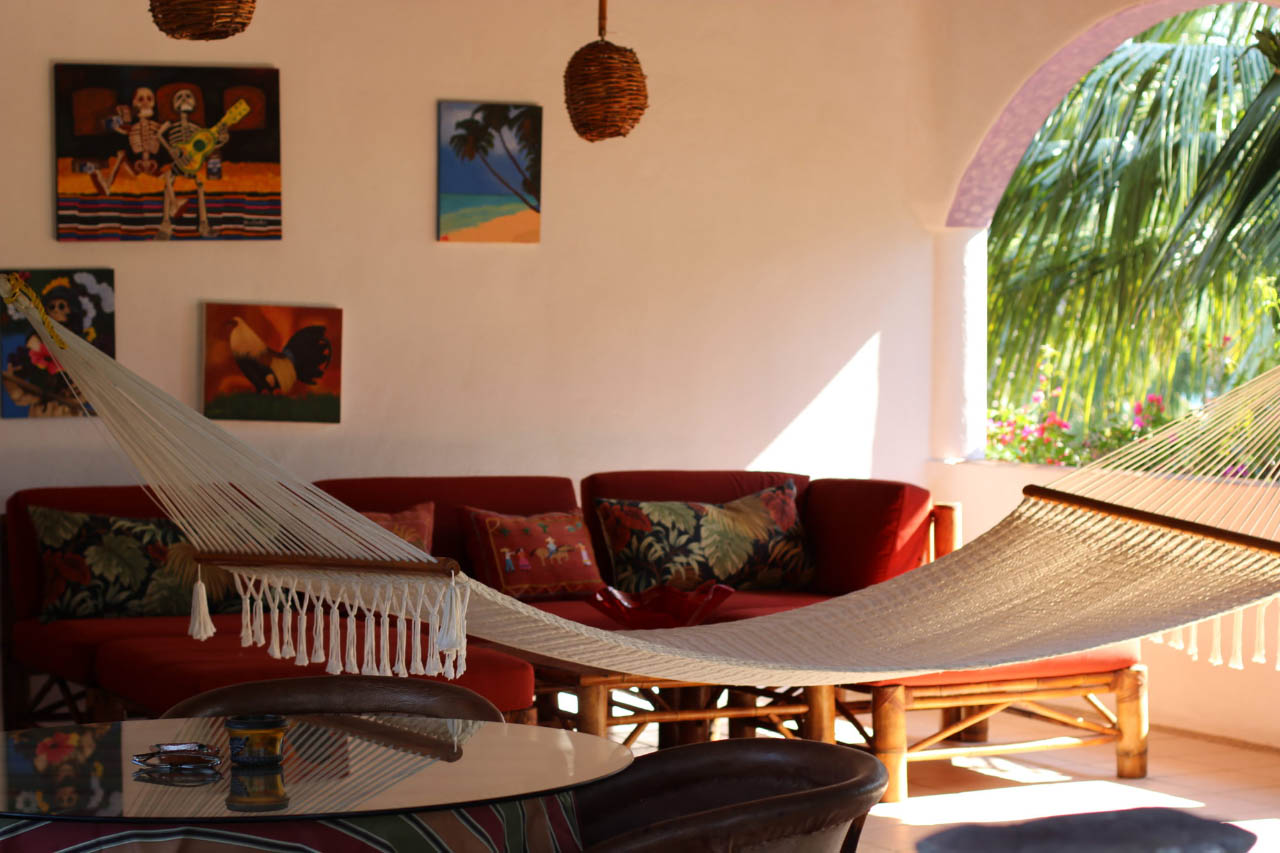 Living room with hammock